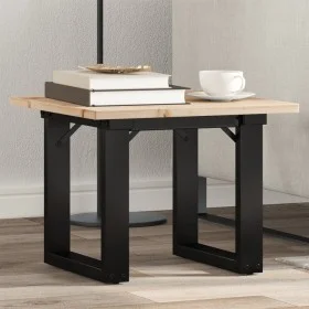 Center table with solid pine wood frame and iron, 50x50x35 cm by , Coffee table - Ref: Foro24-3282659, Price: 59,04 €, Discou...