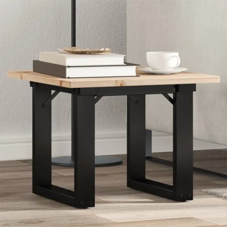 Center table with solid pine wood frame and iron, 50x50x35 cm by , Coffee table - Ref: Foro24-3282659, Price: 59,04 €, Discou...
