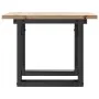 Center table with solid pine wood frame and iron, 50x50x35 cm by , Coffee table - Ref: Foro24-3282659, Price: 59,04 €, Discou...