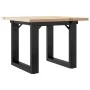 Center table with solid pine wood frame and iron, 50x50x35 cm by , Coffee table - Ref: Foro24-3282659, Price: 59,04 €, Discou...