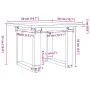 Center table with solid pine wood frame and iron, 50x50x35 cm by , Coffee table - Ref: Foro24-3282659, Price: 59,04 €, Discou...