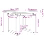 Massivholz-Kiefer- und Eisenrahmen-Couchtisch 50x50x35 cm von , Couchtisch - Ref: Foro24-3282659, Preis: 59,98 €, Rabatt: %