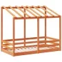 Cama infantil con techo madera maciza pino marrón 80x160 cm de , Camas y somieres - Ref: Foro24-847014, Precio: 118,54 €, Des...