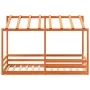 Cama infantil con techo madera maciza pino marrón 90x200 cm de , Camas y somieres - Ref: Foro24-847002, Precio: 129,22 €, Des...