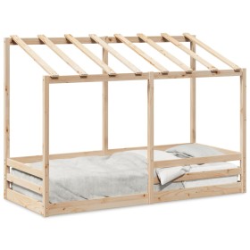 Kinderbett mit massivem Kieferndach 75x190 cm von , Betten und Lattenroste - Ref: Foro24-847009, Preis: 105,48 €, Rabatt: %
