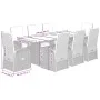 Garden dining set 9 pieces and gray synthetic rattan cushions by , Garden sets - Ref: Foro24-3277603, Price: 1,00 €, Discount: %
