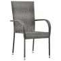 Stackable garden chairs 6 units gray synthetic rattan by vidaXL, Garden chairs - Ref: Foro24-310088, Price: 270,19 €, Discoun...