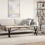 Solid pine wood and iron X-frame coffee table 160x40x45 cm by , Coffee table - Ref: Foro24-3282690, Price: 83,59 €, Discount: %