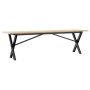 Solid pine wood and iron X-frame coffee table 160x40x45 cm by , Coffee table - Ref: Foro24-3282690, Price: 84,77 €, Discount: %