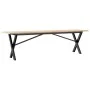 Solid pine wood and iron X-frame coffee table 160x40x45 cm by , Coffee table - Ref: Foro24-3282690, Price: 83,59 €, Discount: %