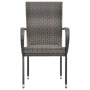 Stackable garden chairs 6 units gray synthetic rattan by vidaXL, Garden chairs - Ref: Foro24-310088, Price: 223,83 €, Discoun...