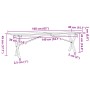 Massivholz-Kiefer- und Eisenrahmen-Couchtisch 160x40x45 cm von , Couchtisch - Ref: Foro24-3282690, Preis: 84,59 €, Rabatt: %