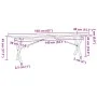 Massivholz-Kiefer- und Eisenrahmen-Couchtisch 160x40x45 cm von , Couchtisch - Ref: Foro24-3282690, Preis: 84,77 €, Rabatt: %