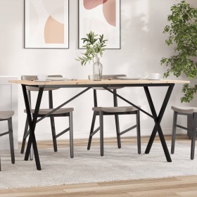 Esstisch mit massivem Kiefernholz- und Eisenrahmen 160x80x75cm. von , Küchen- und Esstische - Ref: Foro24-3282699, Preis: 117...