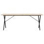 Esstisch mit massivem Kiefernholzrahmen und Eisenbeinen 200x100x75 cm. von , Küchen- und Esstische - Ref: Foro24-3282701, Pre...