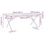Dining table with solid pine wood and iron frame 200x100x75 cm by , Kitchen and dining tables - Ref: Foro24-3282701, Price: 1...