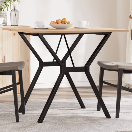 Esstisch aus massivem Kiefernholz und Eisenrahmen 80x80x75 cm. von , Küchen- und Esstische - Ref: Foro24-3282717, Preis: 95,4...
