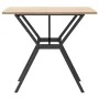 Dining table with solid pine wood and iron frame, 80x80x75 cm. by , Kitchen and dining tables - Ref: Foro24-3282717, Price: 9...