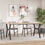 Esstisch aus massivem Kiefernholz und Eisenrahmen 180x90x75cm. von , Küchen- und Esstische - Ref: Foro24-3282722, Preis: 159,...