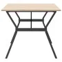 Dining table with solid pine wood and iron frame, 180x90x75cm. by , Kitchen and dining tables - Ref: Foro24-3282722, Price: 1...
