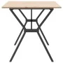 Dining table with solid pine wood and iron frame, 140x80x75cm. by , Kitchen and dining tables - Ref: Foro24-3282720, Price: 1...