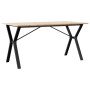 Dining table with solid pine wood and iron frame, 140x80x75cm. by , Kitchen and dining tables - Ref: Foro24-3282720, Price: 1...
