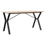 Dining table with solid pine wood and iron frame, 140x80x75cm. by , Kitchen and dining tables - Ref: Foro24-3282720, Price: 1...
