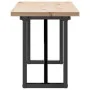Center table with solid pine wood frame and iron, measuring 160x40x45.5 cm. by , Coffee table - Ref: Foro24-3282734, Price: 1...