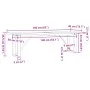Center table with solid pine wood frame and iron, measuring 160x40x45.5 cm. by , Coffee table - Ref: Foro24-3282734, Price: 1...