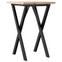 Dining table with solid pine wood and iron frame 50x50x75.5 cm by , Kitchen and dining tables - Ref: Foro24-3282757, Price: 6...