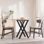 Dining table with solid pine wood and iron frame 50x50x75.5 cm by , Kitchen and dining tables - Ref: Foro24-3282757, Price: 6...