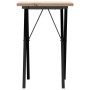 Dining table with solid pine wood and iron frame 50x50x75.5 cm by , Kitchen and dining tables - Ref: Foro24-3282757, Price: 6...
