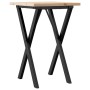 Dining table with solid pine wood and iron frame 50x50x75.5 cm by , Kitchen and dining tables - Ref: Foro24-3282757, Price: 6...