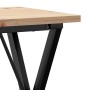 Dining table with solid pine wood and iron frame 50x50x75.5 cm by , Kitchen and dining tables - Ref: Foro24-3282757, Price: 6...