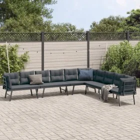 Gartenbankkissen 4-teilig, Stahl mit schwarzer Pulverbeschichtung. von , Gartenbänke - Ref: Foro24-3283713, Preis: 473,27 €, ...