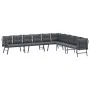 Bancos de jardín cojines 4 pzas acero recubrimiento polvo negro de , Bancos de jardín - Ref: Foro24-3283713, Precio: 473,27 €...