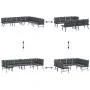 Garden bench cushions 4 pieces steel powder-coated black by , garden benches - Ref: Foro24-3283713, Price: 481,12 €, Discount: %