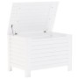 Storage box with lid FROG solid white wood 80x49x54 cm by , Storage trunks - Ref: Foro24-4002322, Price: 96,23 €, Discount: %
