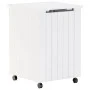 Laundry basket with wheels FROG white pine wood 45x45x64 cm by , Laundry baskets - Ref: Foro24-4002334, Price: 81,24 €, Disco...