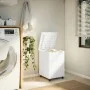 Laundry basket with wheels FROG white pine wood 45x45x64 cm by , Laundry baskets - Ref: Foro24-4002334, Price: 81,24 €, Disco...
