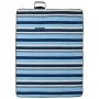 Folding velvet picnic blanket with blue and white stripes 200x150cm by , Camping and hiking - Ref: Foro24-4004206, Price: 22,...