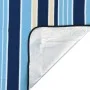 Folding velvet picnic blanket with blue and white stripes 200x150cm by , Camping and hiking - Ref: Foro24-4004206, Price: 22,...