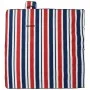 Folding velvet picnic blanket with red and blue striped pattern, 200x200 cm. by , Camping and hiking - Ref: Foro24-4004212, P...