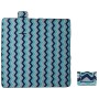 Folding velvet picnic blanket with blue wave pattern 200x200 cm by , Camping and hiking - Ref: Foro24-4004210, Price: 30,61 €...