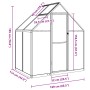 Gewächshaus mit silbernem Aluminiumrahmen 169x114x195 cm von , Gewächshäuser - Ref: Foro24-4005822, Preis: 290,06 €, Rabatt: %