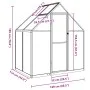 Greenhouse with silver aluminum base frame 169x114x195 cm by , Greenhouses - Ref: Foro24-4005822, Price: 313,77 €, Discount: %