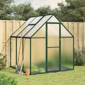 Invernadero con marco base aluminio verde 169x169x195 cm de , Invernaderos - Ref: Foro24-4005829, Precio: 375,57 €, Descuento: %