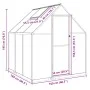 Gewächshaus mit grünem Aluminiumrahmen 169x169x195 cm von , Gewächshäuser - Ref: Foro24-4005829, Preis: 375,57 €, Rabatt: %
