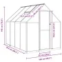Gewächshaus mit anthrazitfarbenem Aluminiumrahmen, 224x169x195 cm. von , Gewächshäuser - Ref: Foro24-4005836, Preis: 472,73 €...