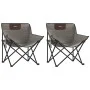 Sillas de camping con bolsillo plegables 2 unidades gris de , Sillas de jardín - Ref: Foro24-366550, Precio: 55,38 €, Descuen...